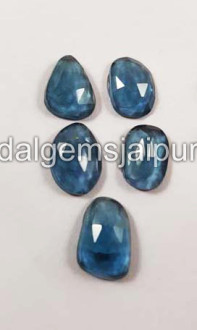 London Blue Topaz Rose Cut Slices